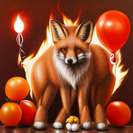 tomato, fox, balloon, pecan, bison, fire, candy